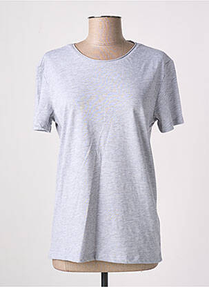 Tricou țesătură melanj mâneci scurte gri DEFACTO bărbat