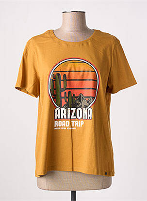 Tricou imprimeu fantezie mâneci scurte galben MADO ET LES AUTRES femeie