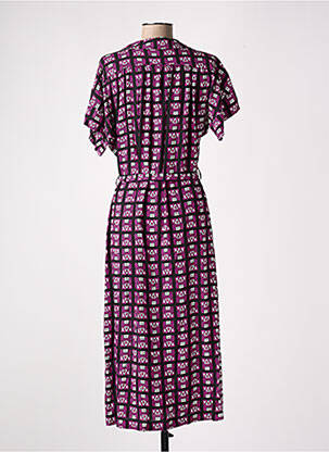 Rochie lungă mâneci scurte mâneci scurte violet LA FEE MARABOUTEE femeie