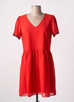 Rochie scurtă mâneci scurte mâneci scurte roșu I.CODE (By IKKS) femeie