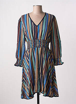 Rochie midi mâneci lungi mâneci lungi albastru MEISÏE femeie
