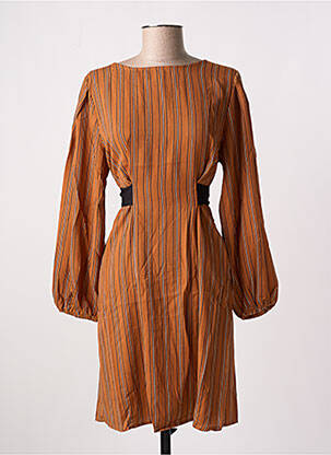 Rochie scurtă mâneci lungi mâneci lungi maro MEISÏE femeie