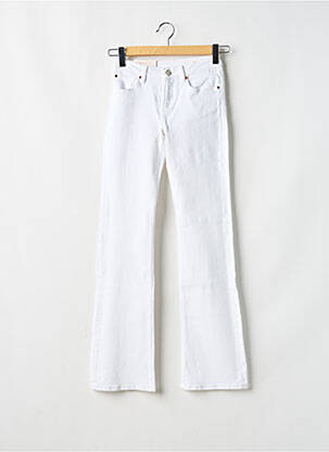 Blugi cu croială evazată alb REIKO femeie