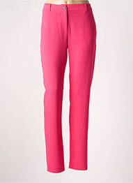 Pantalon drept țesătură crep mărime normală roz IKKS femme