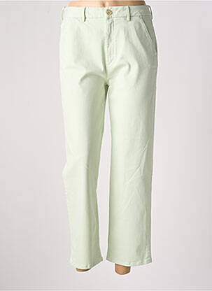 Pantalon 7/8 talie înaltă talie înaltă verde REIKO femeie