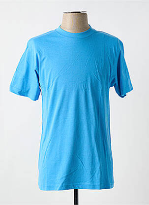 Tricou țesătură melanj mâneci scurte albastru deschis SLAZENGER bărbat