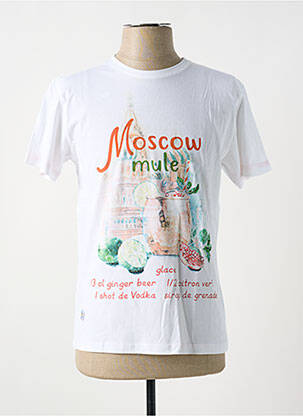 Tricou croială dreaptă mâneci scurte alb EDWEEN PEARSON bărbat