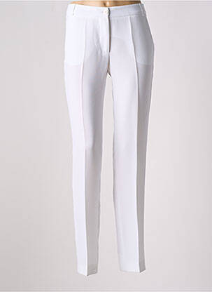 Pantalon drept țesătură crep mărime normală alb WEILL femeie