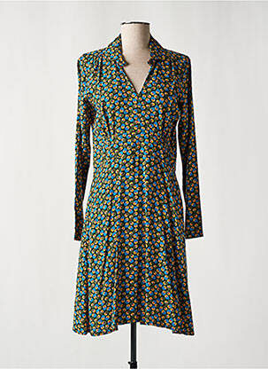 Rochie midi imprimeu fantezie mâneci lungi verde PRINCESSE NOMADE femeie
