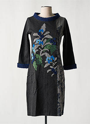 Rochie scurtă mâneci 3/4 mâneci 3/4 gri MAMATAYOE femeie