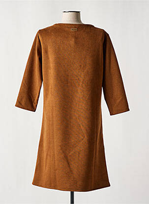 Rochie scurtă mâneci 3/4 mâneci 3/4 maro THALASSA femeie