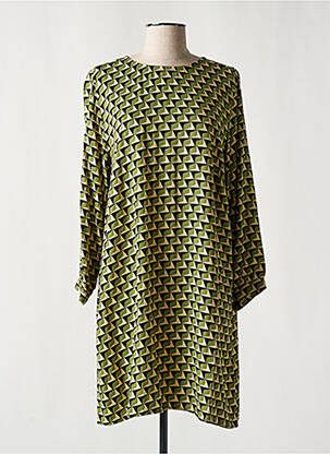 Rochie scurtă mâneci 3/4 mâneci 3/4 verde MADEMOISELLE YEYE femeie