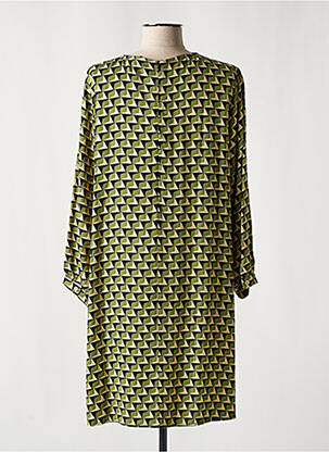 Rochie scurtă mâneci 3/4 mâneci 3/4 verde MADEMOISELLE YEYE femeie
