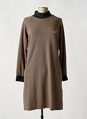 Rochie midi mâneci lungi mâneci lungi bej MADEMOISELLE YEYE femeie