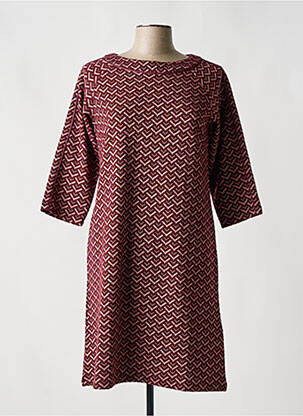 Rochie midi mâneci 3/4 mâneci 3/4 roz MADEMOISELLE YEYE femeie