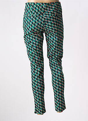 Pantalon 7/8 talie înaltă talie înaltă verde PRINCESSE NOMADE femeie