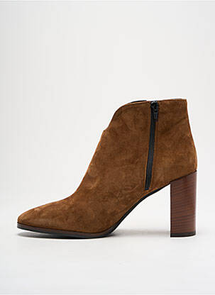 Botine/ghete nubuc toc de 7 la 9 cm maro MA+DE|94 femeie