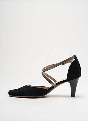 Pantofi cu toc nubuc toc de 4 la 6 cm negru SWEET femeie