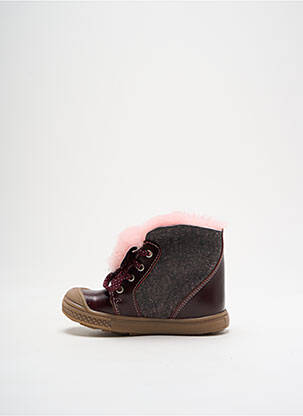 Botine/ghete material neted vârf rotund violet BELLAMY fată