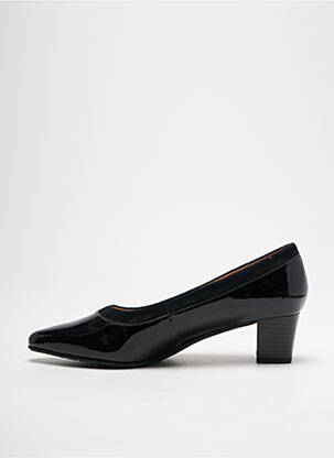 Pantofi cu toc material neted toc de 4 la 6 cm negru SWEET femeie