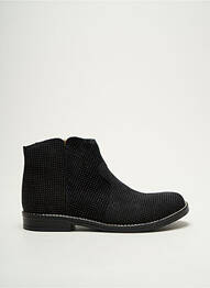 Botine/ghete țesătură satinată toc mic negru BABYBOTTE fată