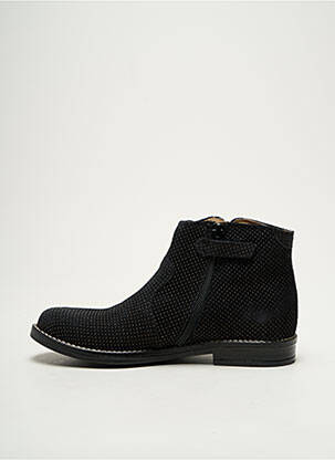 Botine/ghete țesătură satinată toc mic negru BABYBOTTE fată