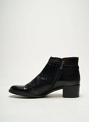 Botine/ghete material neted toc de 4 la 6 cm negru KARSTON femeie