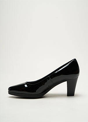 Pantofi cu toc material neted toc de 4 la 6 cm negru KARSTON femeie
