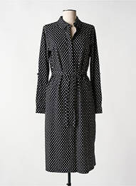 Rochie midi imprimeu fantezie mâneci lungi negru YEST femme