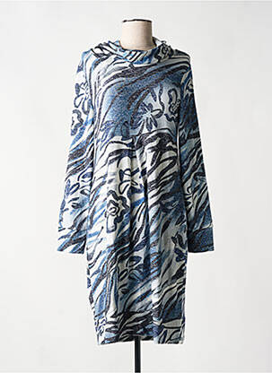 Rochie midi mâneci lungi mâneci lungi albastru DOLCEZZA femeie