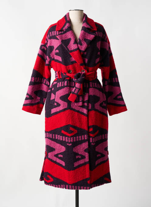 Palton lung violet SURKANA femeie