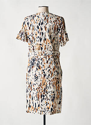 Rochie midi mâneci scurte mâneci scurte maro ZIA BRAND femeie