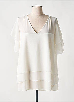 Tunică mâneci scurte bej CRISTINA BARROS femeie