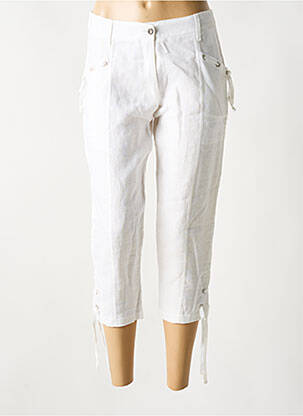 Pantalon trei sferturi alb MALOKA femeie