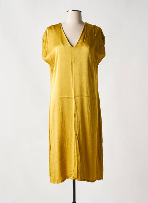 Rochie midi galben LAUREN VIDAL femeie