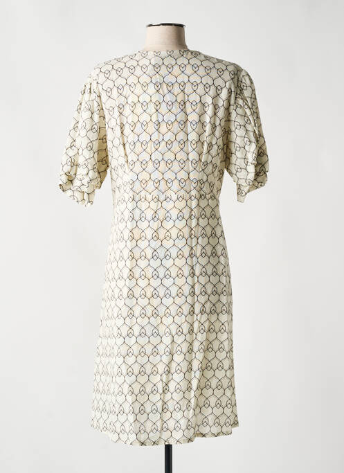 Rochie midi bej LA FÉE ATELIER BY LA FÉE MARABOUTÉE femeie