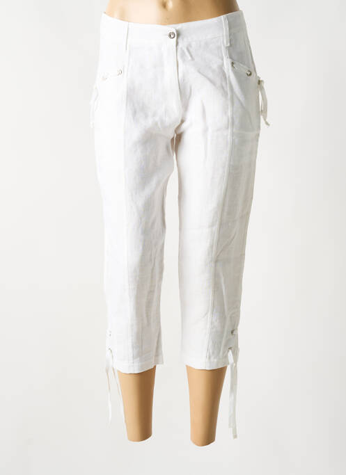 Pantalon trei sferturi alb MALOKA femeie