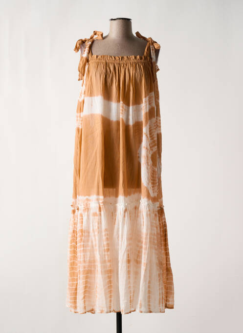 Rochie lungă maro L'ATELIER D'ANNA femeie