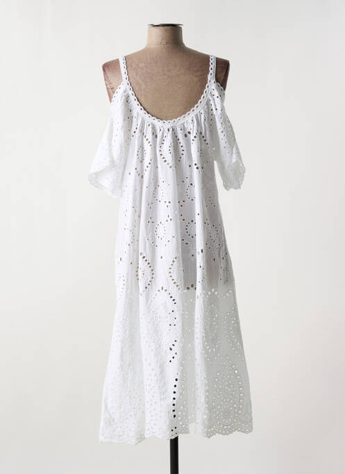 Rochie midi alb MARIE LA LUNE femeie