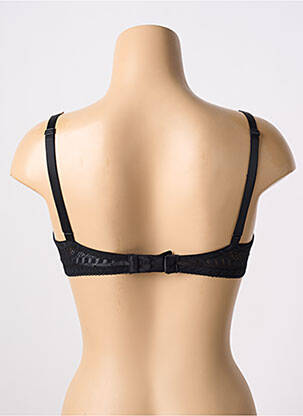 Sutien efect material satinat sutien cupe întregi cu decolteu înalt negru PASSIONATA femeie