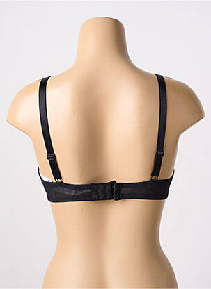 Sutien efect material satinat sutien cupe întregi cu decolteu înalt negru PASSIONATA femeie