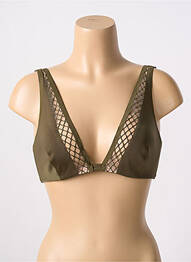 Sutien efect material satinat sutien cupe întregi cu decolteu înalt verde CHANTAL THOMASS femme