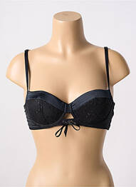 Sutien efect material satinat sutien balconet cu decolteu înalt negru SIMONE PERELE femme