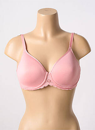 Sutien efect material satinat top sutien modelat roz CHANTELLE femeie