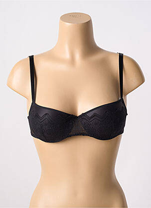 Sutien efect material satinat top sutien push-up negru PASSIONATA femeie