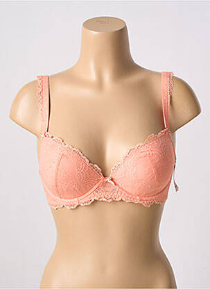 Sutien efect material satinat top sutien push-up portocalie AUBADE femeie
