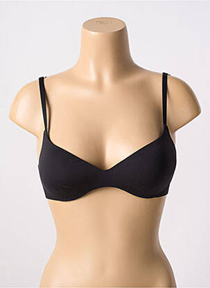 Sutien efect material satinat top sutien push-up negru PASSIONATA femeie