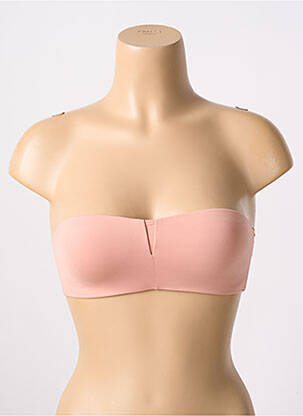 Sutien efect material satinat top bentiță roz PASSIONATA femeie