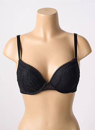 Sutien efect material satinat top sutien push-up negru PASSIONATA femeie