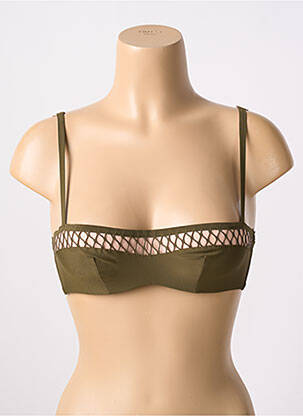 Sutien efect material satinat sutien balconet cu decolteu înalt verde CHANTAL THOMASS femeie